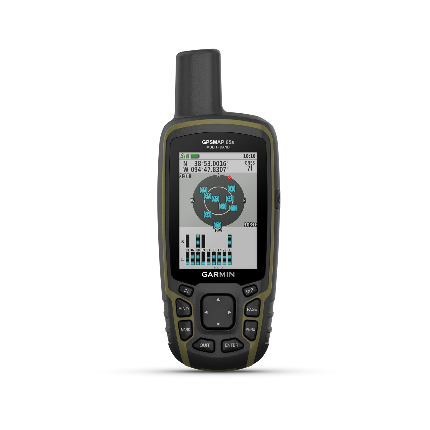 GPSMAP® 65s Multi-Band/Multi-GNSS Handheld with Sensors